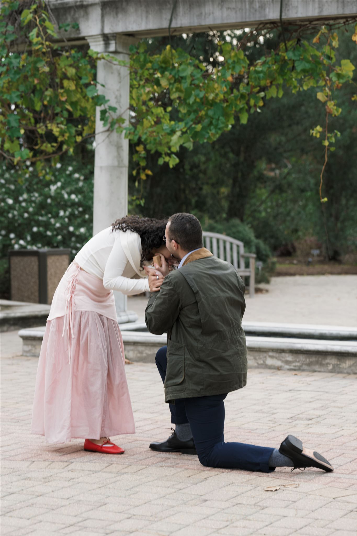 Surprise proposal session at Mercer Botanic Garden in Spring Texas