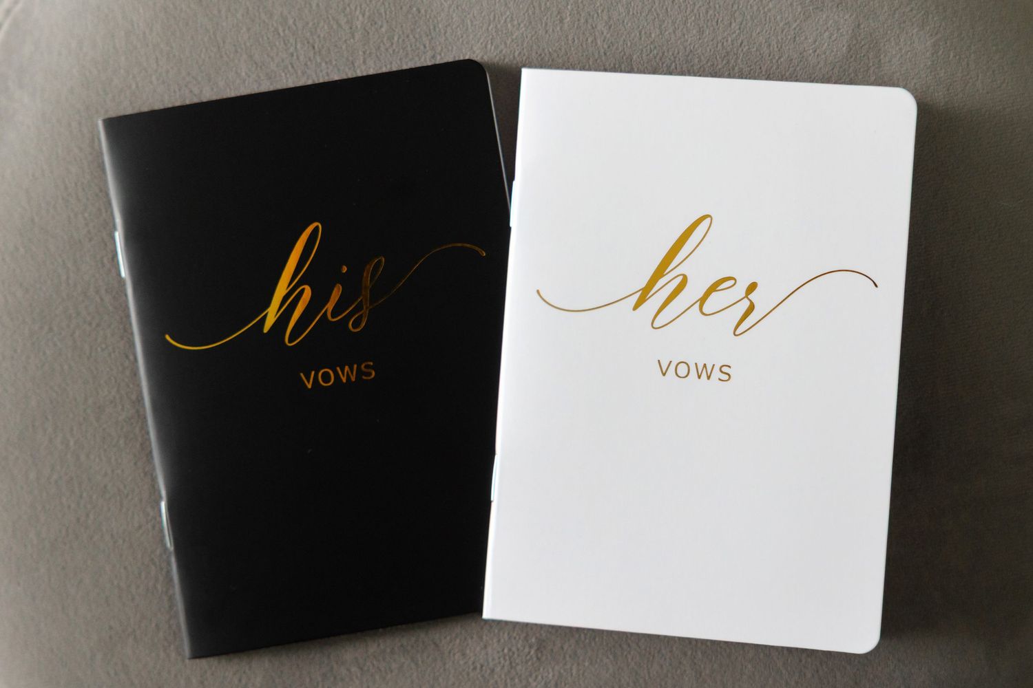 His and hers wedding vow books documented by Tom Forrest Photography from Hudson, Ohio.