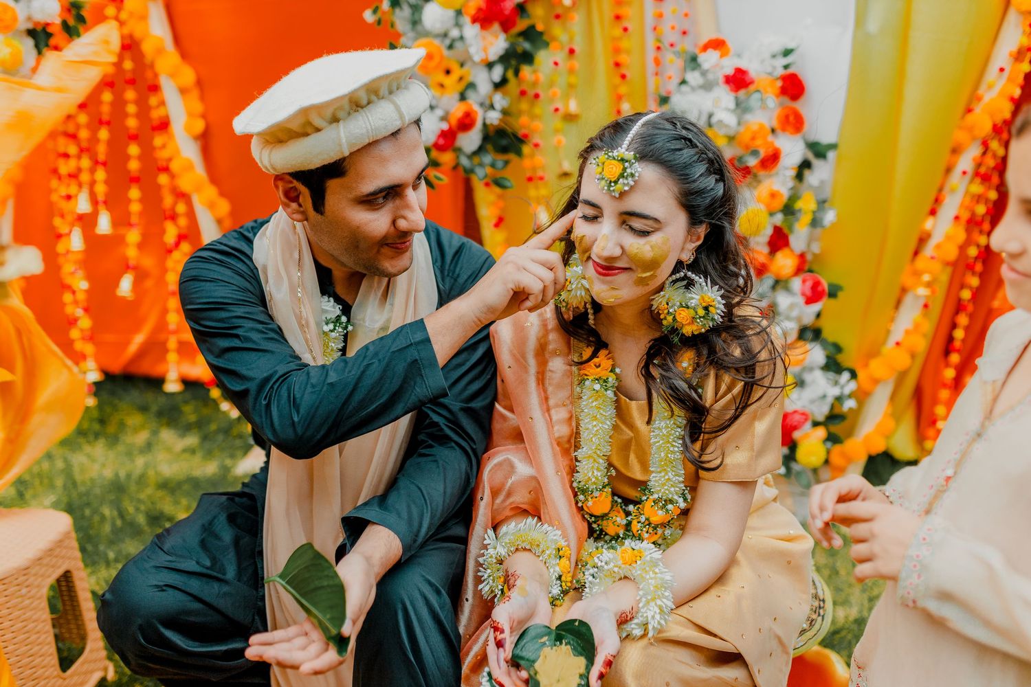 Intimate Haldi moments captured by Toronto and GTA wedding photographer