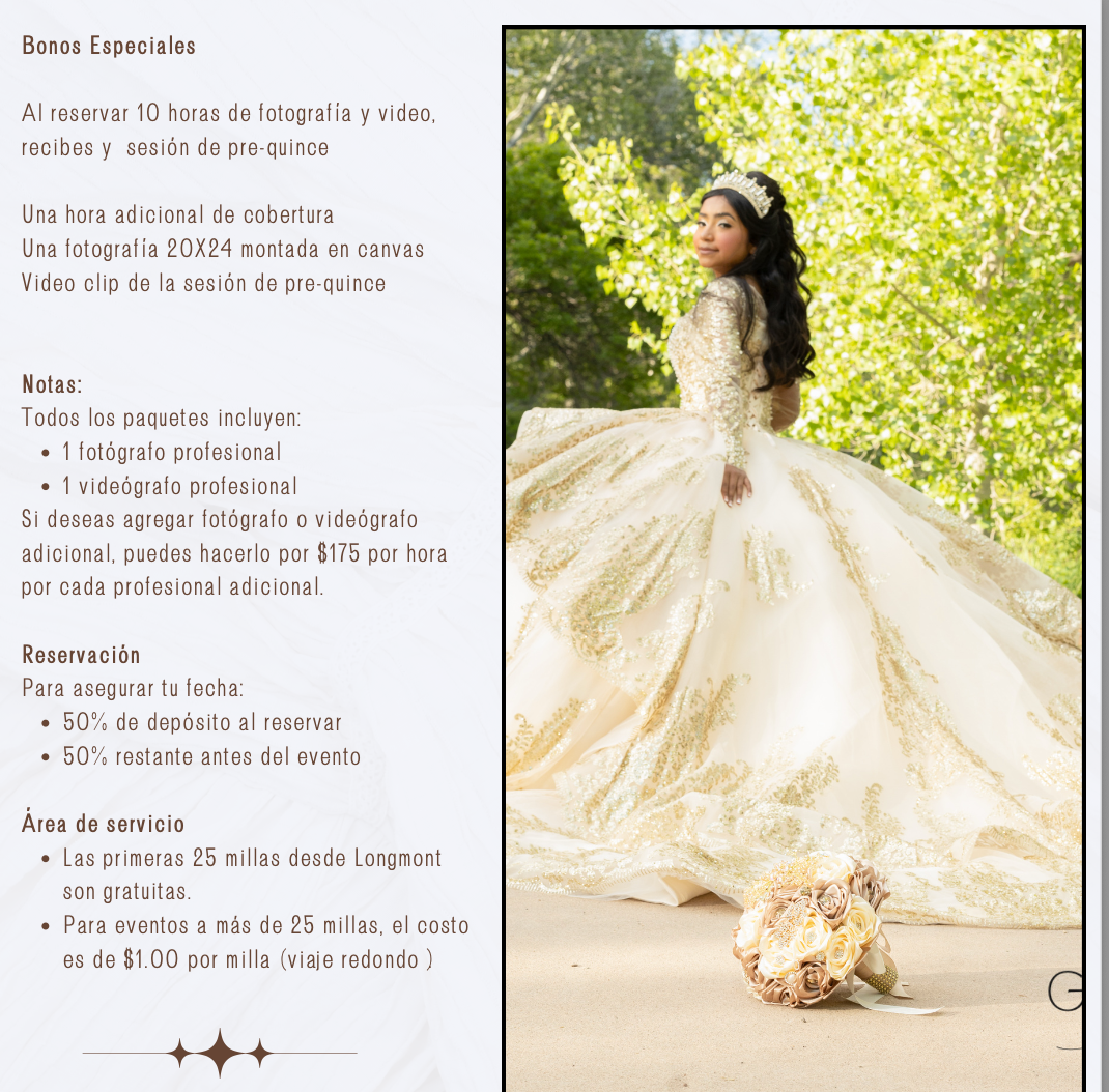 Flowing white wedding dress swirling gracefully in sunlit outdoor setting with green foliage in background.