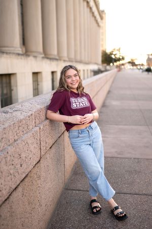 College Tee Senior Fort Worth Photographer
