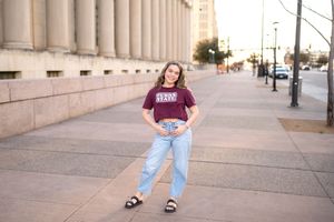 College Tee Senior Fort Worth Photographer
