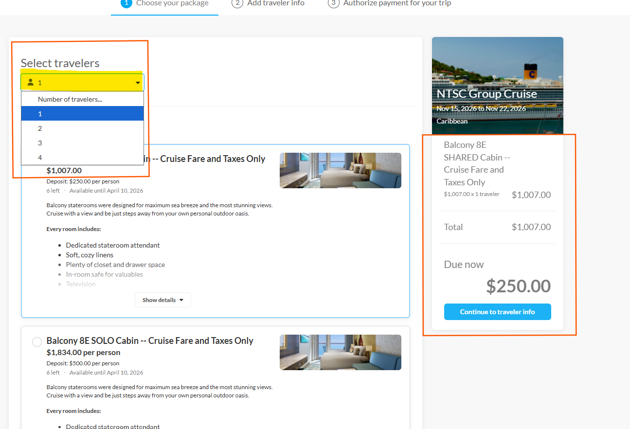 Multiple screenshots showing an e-commerce checkout flow with payment forms and pricing details of $250.00.