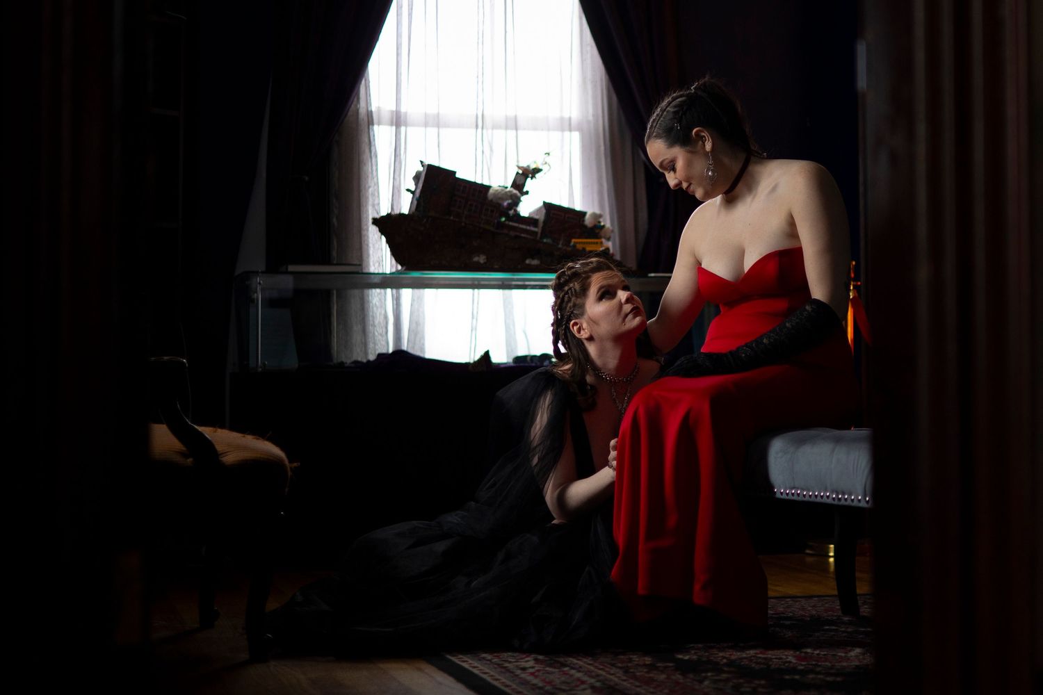 Two female lovers are photographed together on their wedding day north of Boston.