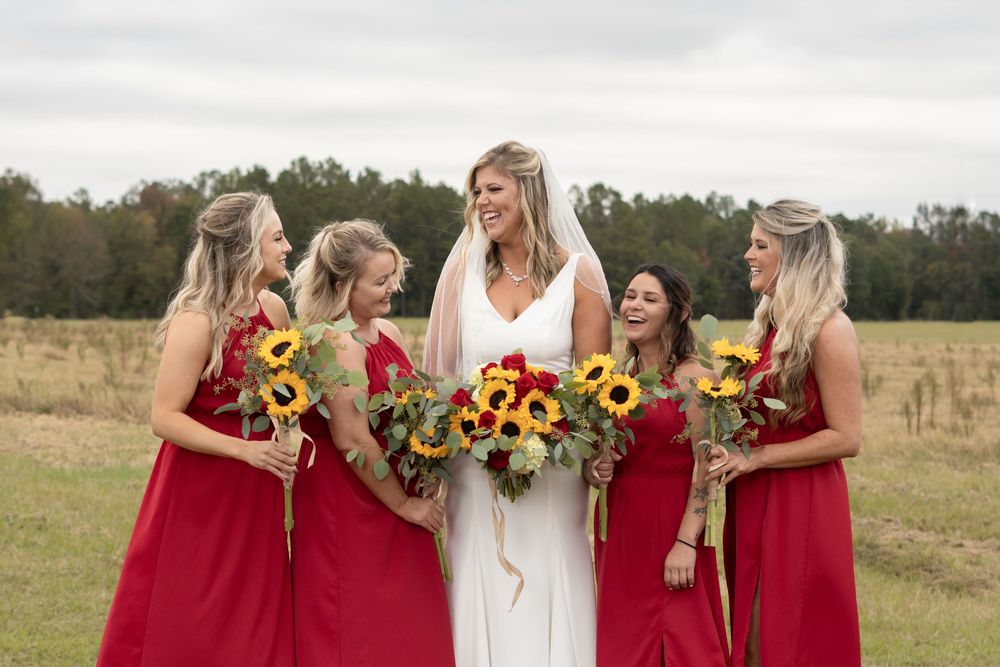 Portrait of the bridal party; wedding ceremony; Small wedding photographer, Middle GA; Creative Precision Photography