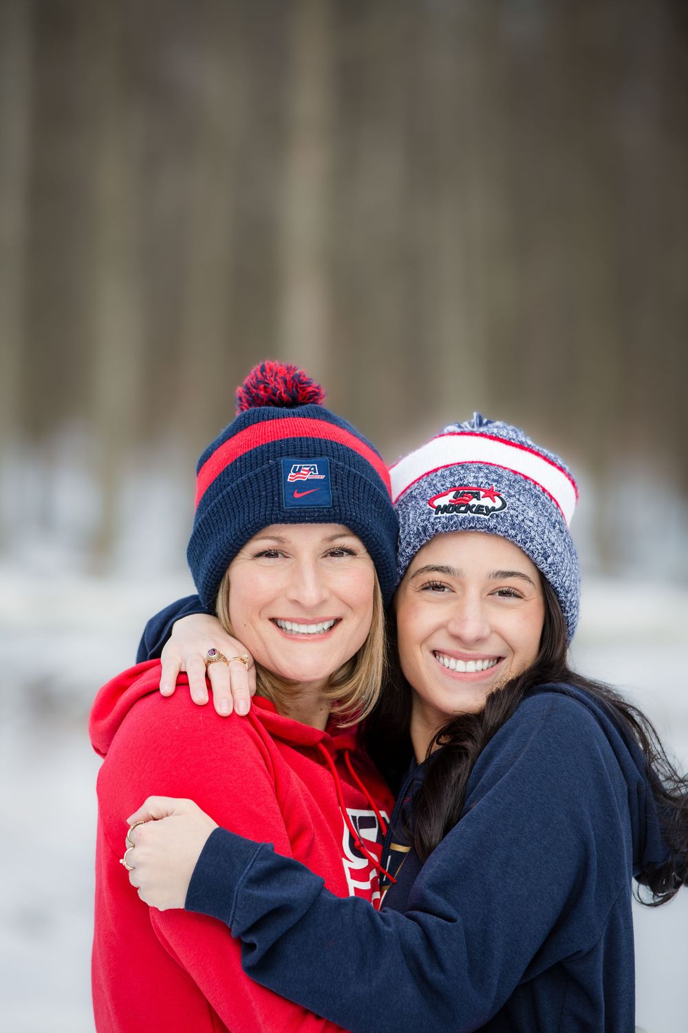 Mother daughter winter portrait session by Brighton photographer in Howell, MI