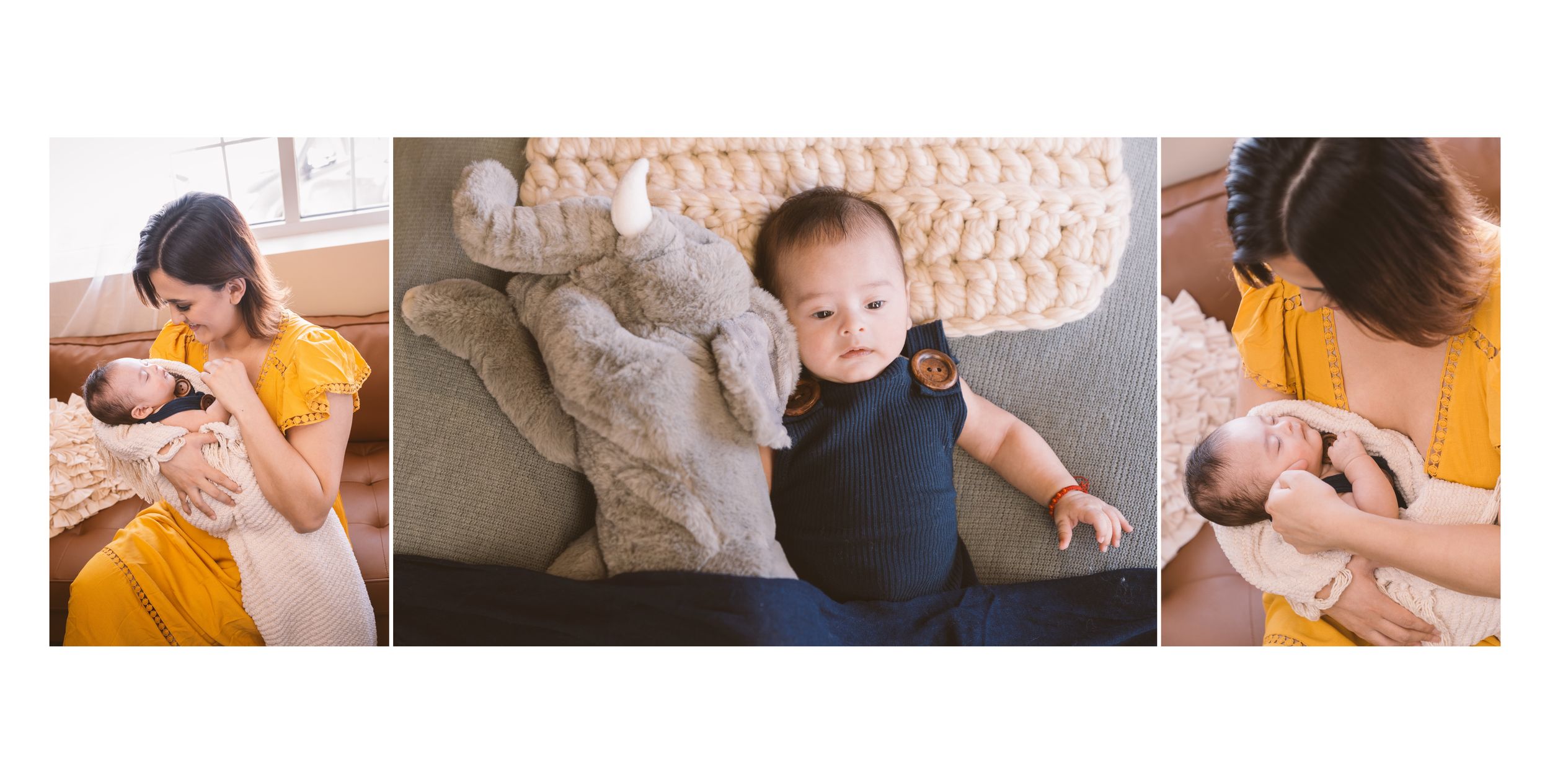 Collection of lifestyle family photos featuring playful interactions in casual settings.