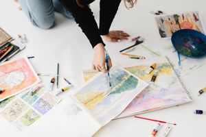 creative branding photo shoot for artist