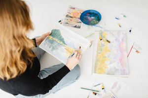 creative branding photo shoot for artist