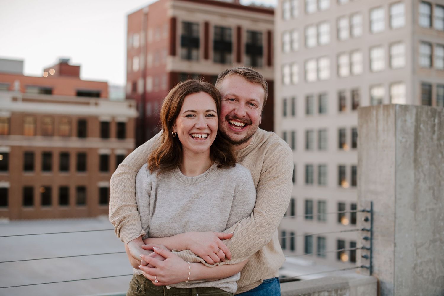 Downtown city engagement session in Wichita, KS - engagement pictures by Jessica Nadine Photography