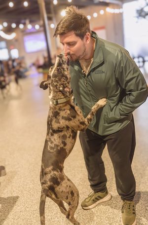 Pittie with his dad