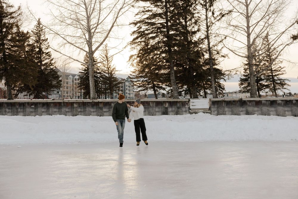 sylvan lake skating on the lake