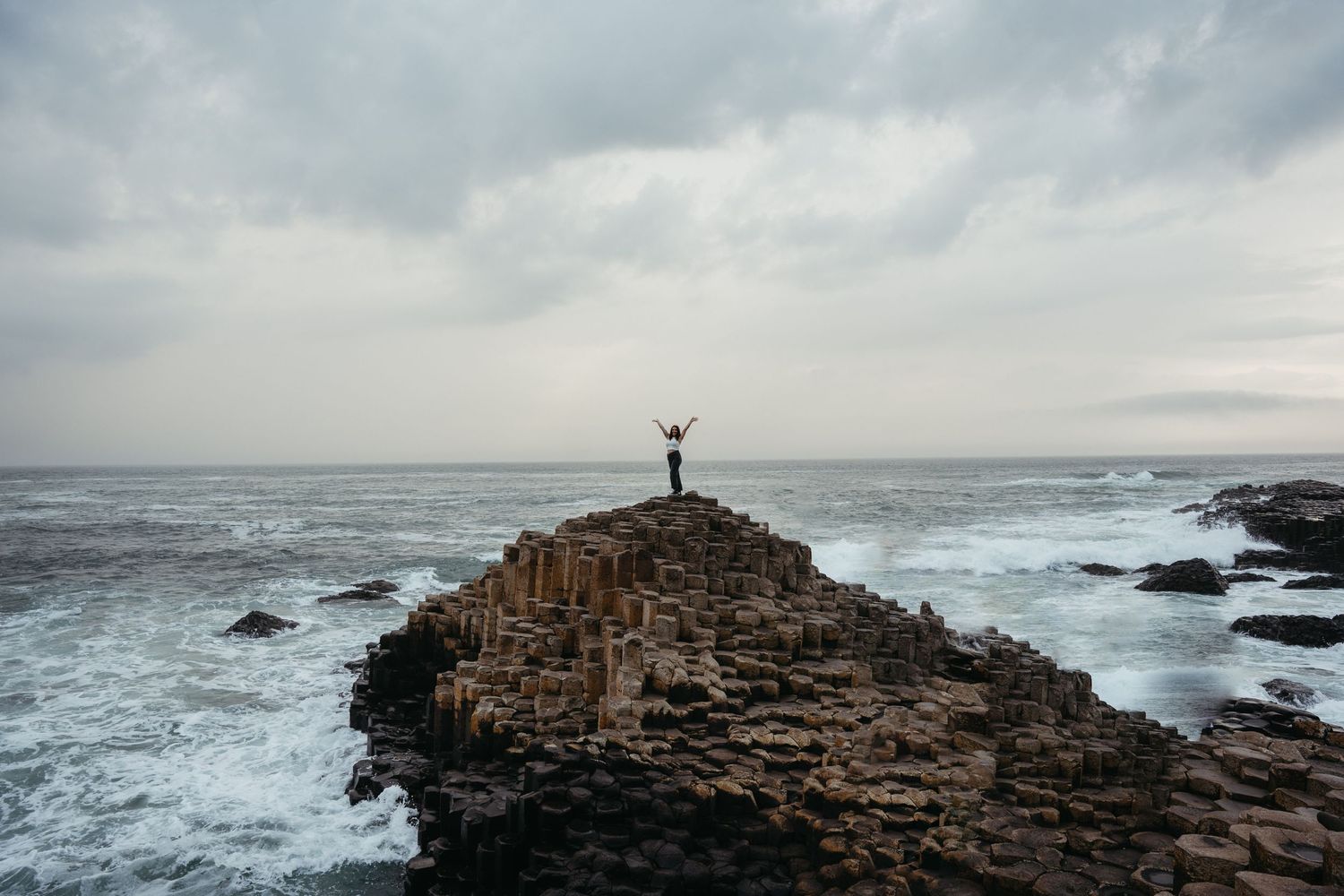 Adventure destination elopement photographer in Northern Ireland at Giant's Causeway
