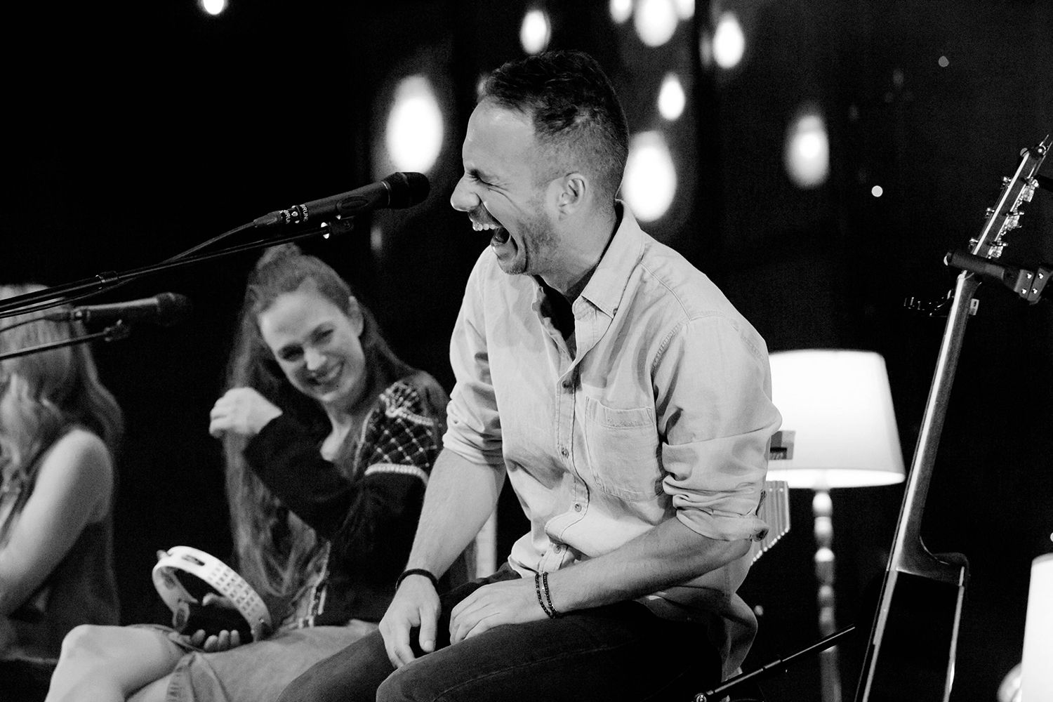 Peter Johansson, Bruno Mitsogiannis, Matilda Grün och Petra Wahlgren unplugged 2.0 i Växjö konserthus. Footgraf Rebecca Nordin.