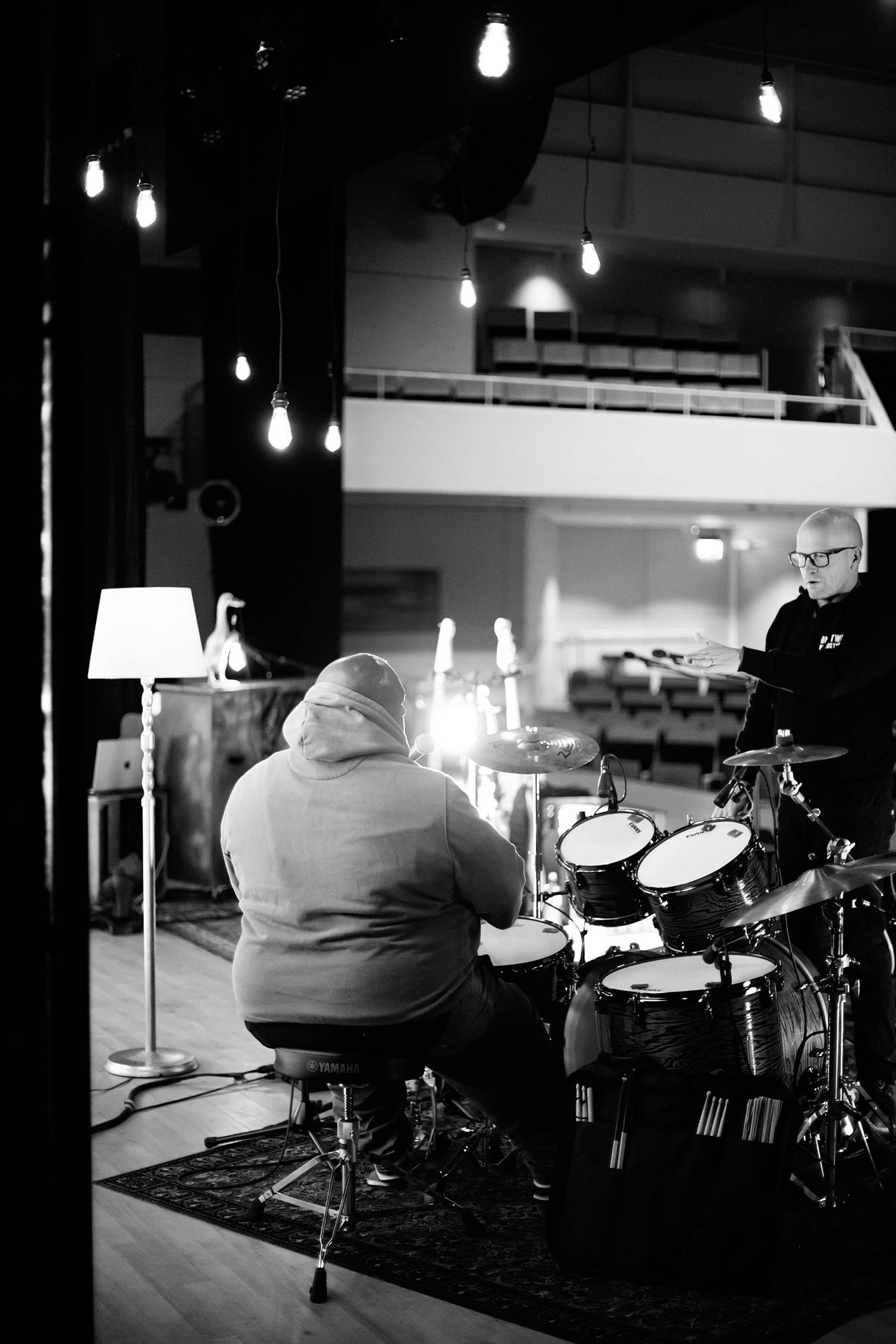Peter Johansson, Bruno Mitsogiannis, Matilda Grün och Petra Wahlgren unplugged 2.0 i Växjö konserthus. Footgraf Rebecca Nordin.