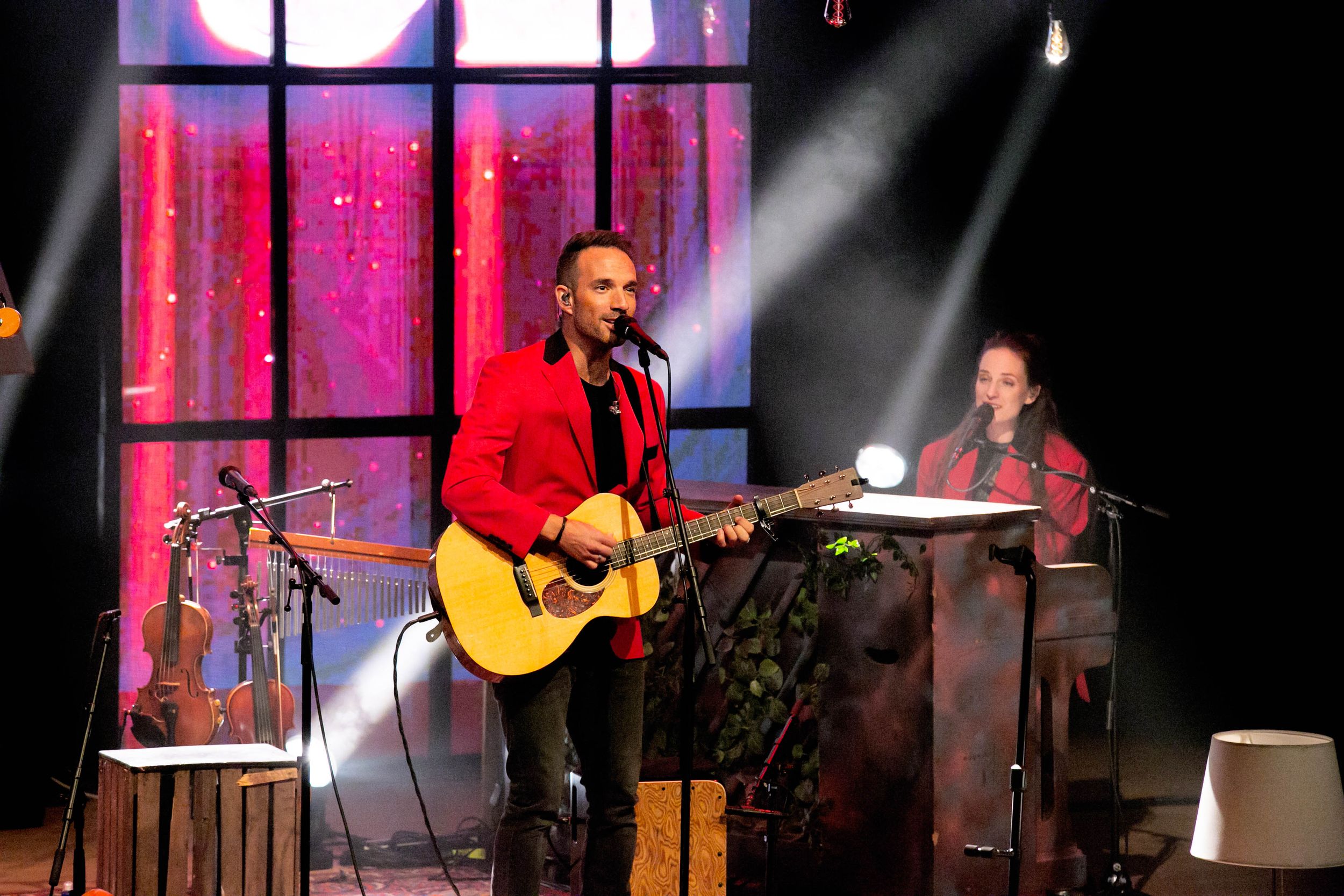 Peter Johansson, Bruno Mitsogiannis, Matilda Grün och Petra Wahlgren unplugged 2.0 i Vixjö konserthus. Footgraf Rebecca Nordin.