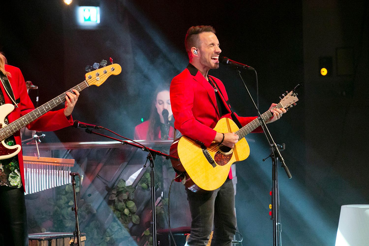 Peter Johansson, Bruno Mitsogiannis, Matilda Grün och Petra Wahlgren unplugged 2.0 i Vixjö konserthus. Footgraf Rebecca Nordin.
