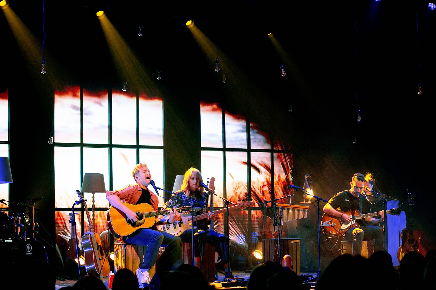 Peter Johansson, Bruno Mitsogiannis, Matilda Grün och Petra Wahlgren unplugged 2.0 i Vixjö konserthus. Footgraf Rebecca Nordin.