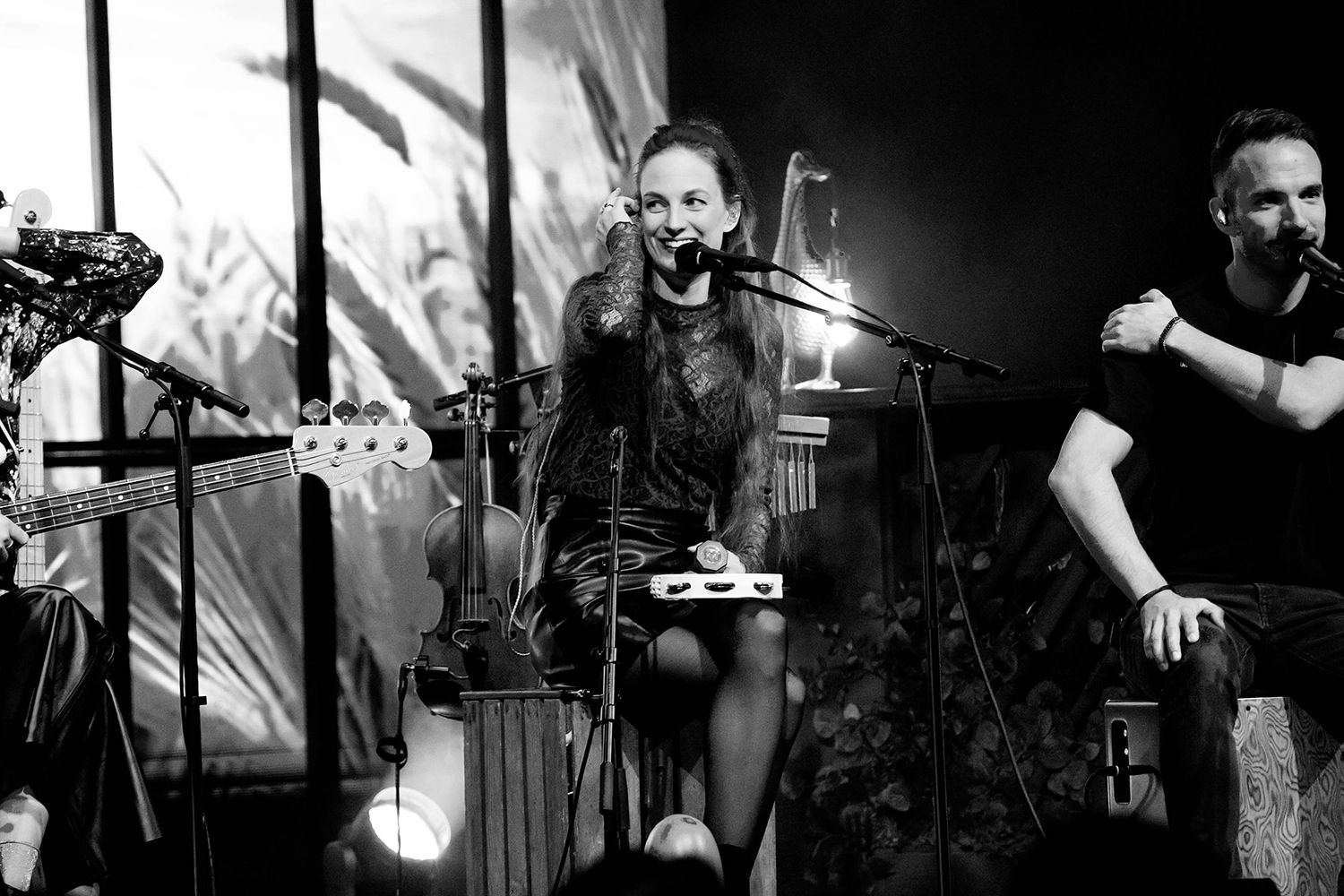 Peter Johansson, Bruno Mitsogiannis, Matilda Grün och Petra Wahlgren unplugged 2.0 i Vixjö konserthus. Footgraf Rebecca Nordin.