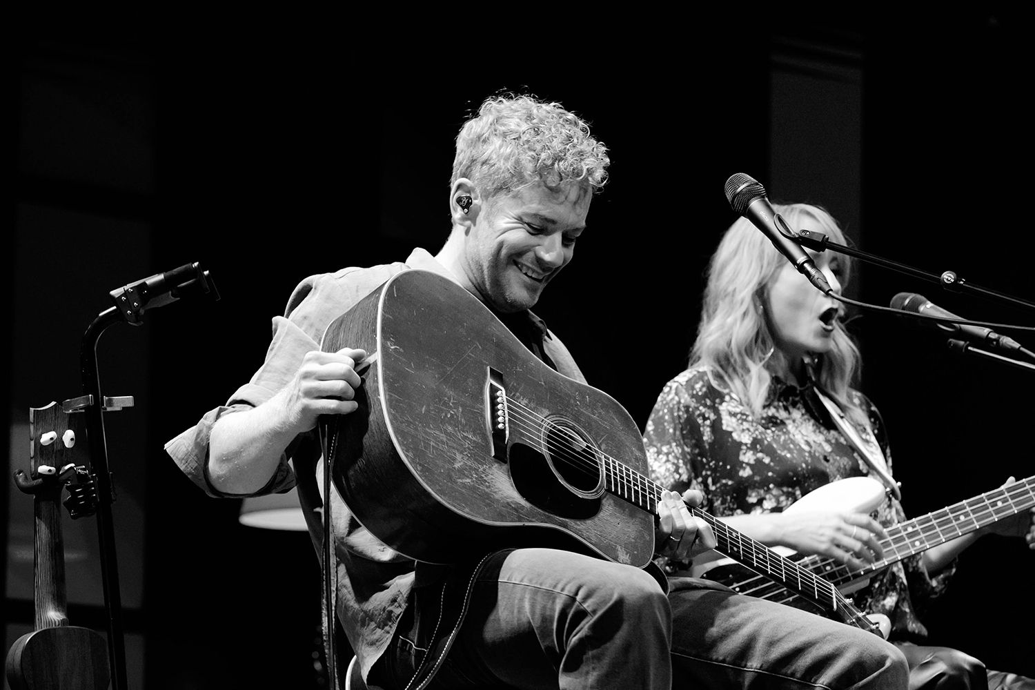 Peter Johansson, Bruno Mitsogiannis, Matilda Grün och Petra Wahlgren unplugged 2.0 i Vixjö konserthus. Footgraf Rebecca Nordin.