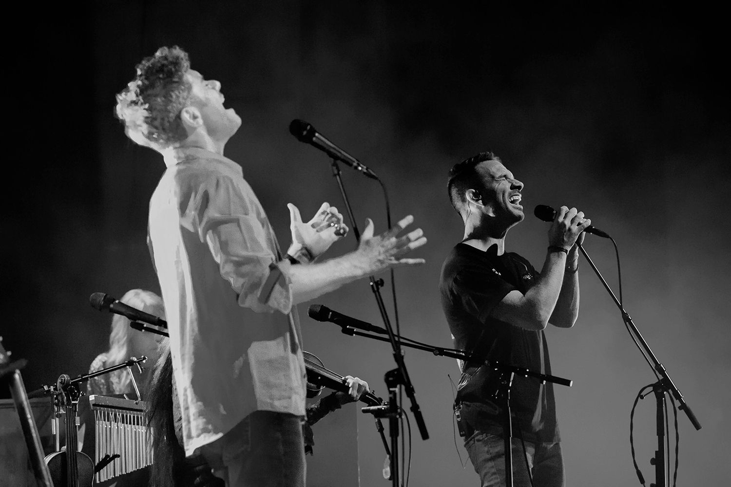 Peter Johansson, Bruno Mitsogiannis, Matilda Grün och Petra Wahlgren unplugged 2.0 i Vixjö konserthus. Footgraf Rebecca Nordin.