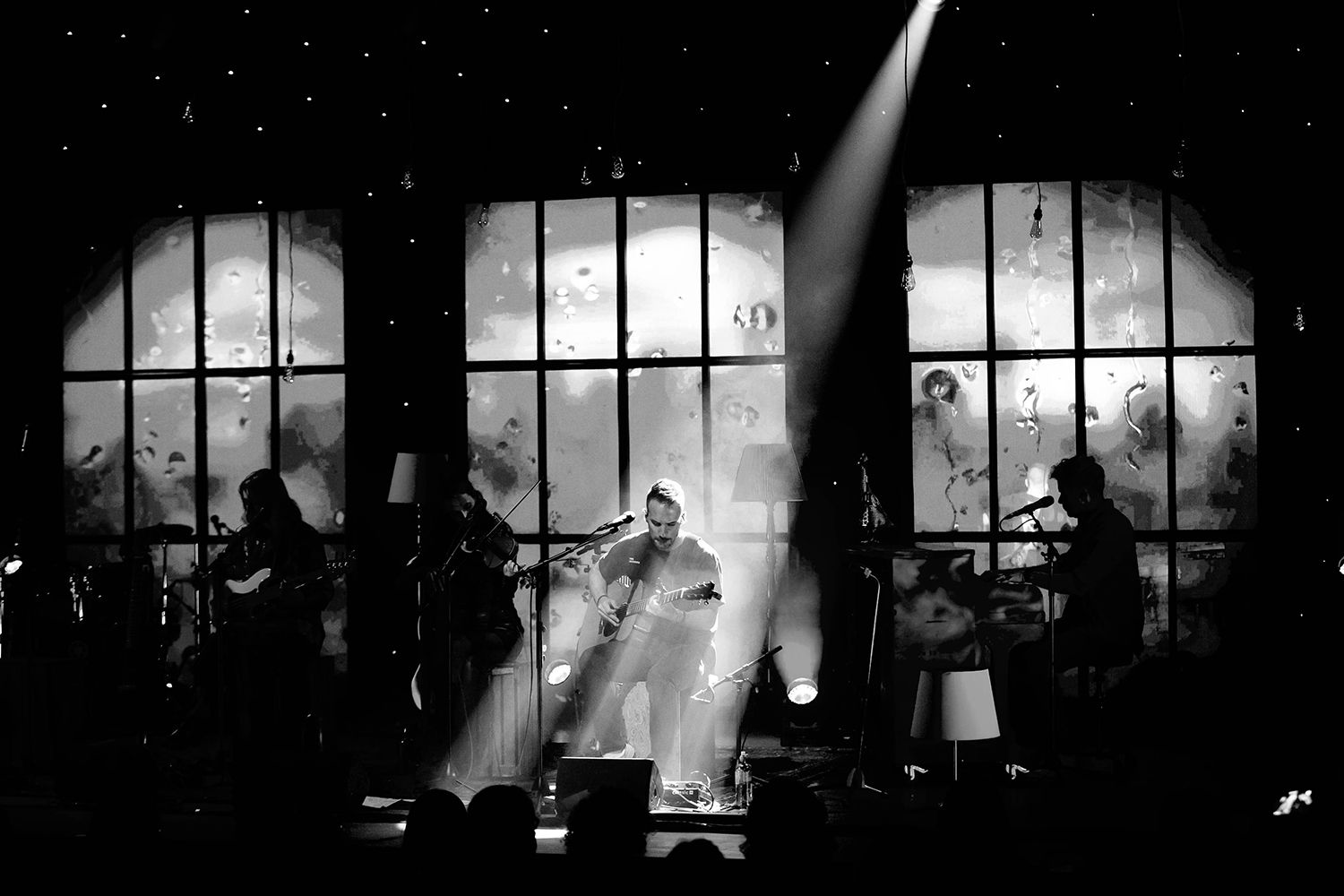 Peter Johansson, Bruno Mitsogiannis, Matilda Grün och Petra Wahlgren unplugged 2.0 i Vixjö konserthus. Footgraf Rebecca Nordin.
