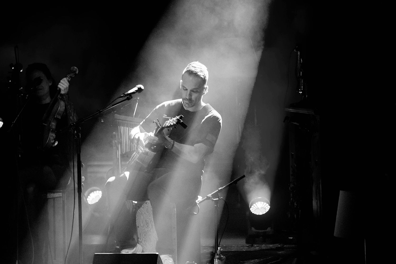 Peter Johansson, Bruno Mitsogiannis, Matilda Grün och Petra Wahlgren unplugged 2.0 i Vixjö konserthus. Footgraf Rebecca Nordin.