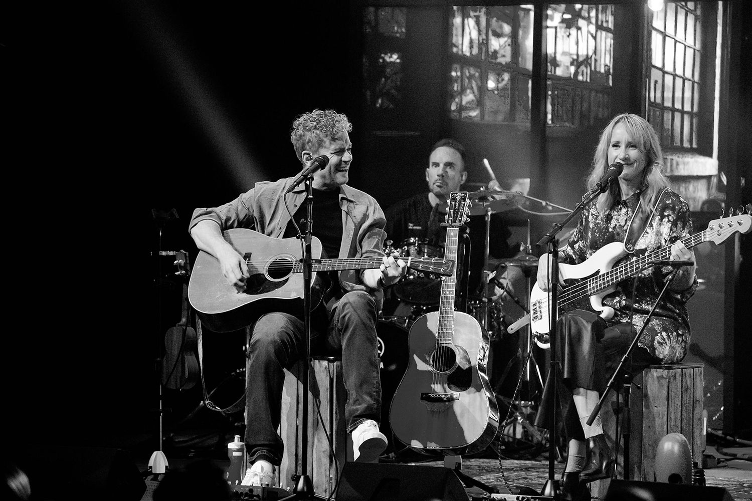 Peter Johansson, Bruno Mitsogiannis, Matilda Grün och Petra Wahlgren unplugged 2.0 i Vixjö konserthus. Footgraf Rebecca Nordin.