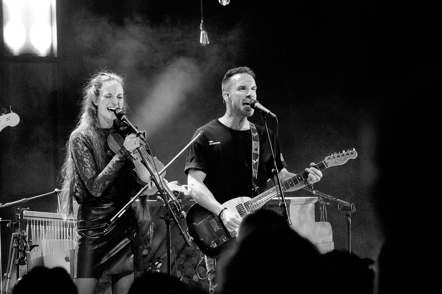 Peter Johansson, Bruno Mitsogiannis, Matilda Grün och Petra Wahlgren unplugged 2.0 i Vixjö konserthus. Footgraf Rebecca Nordin.