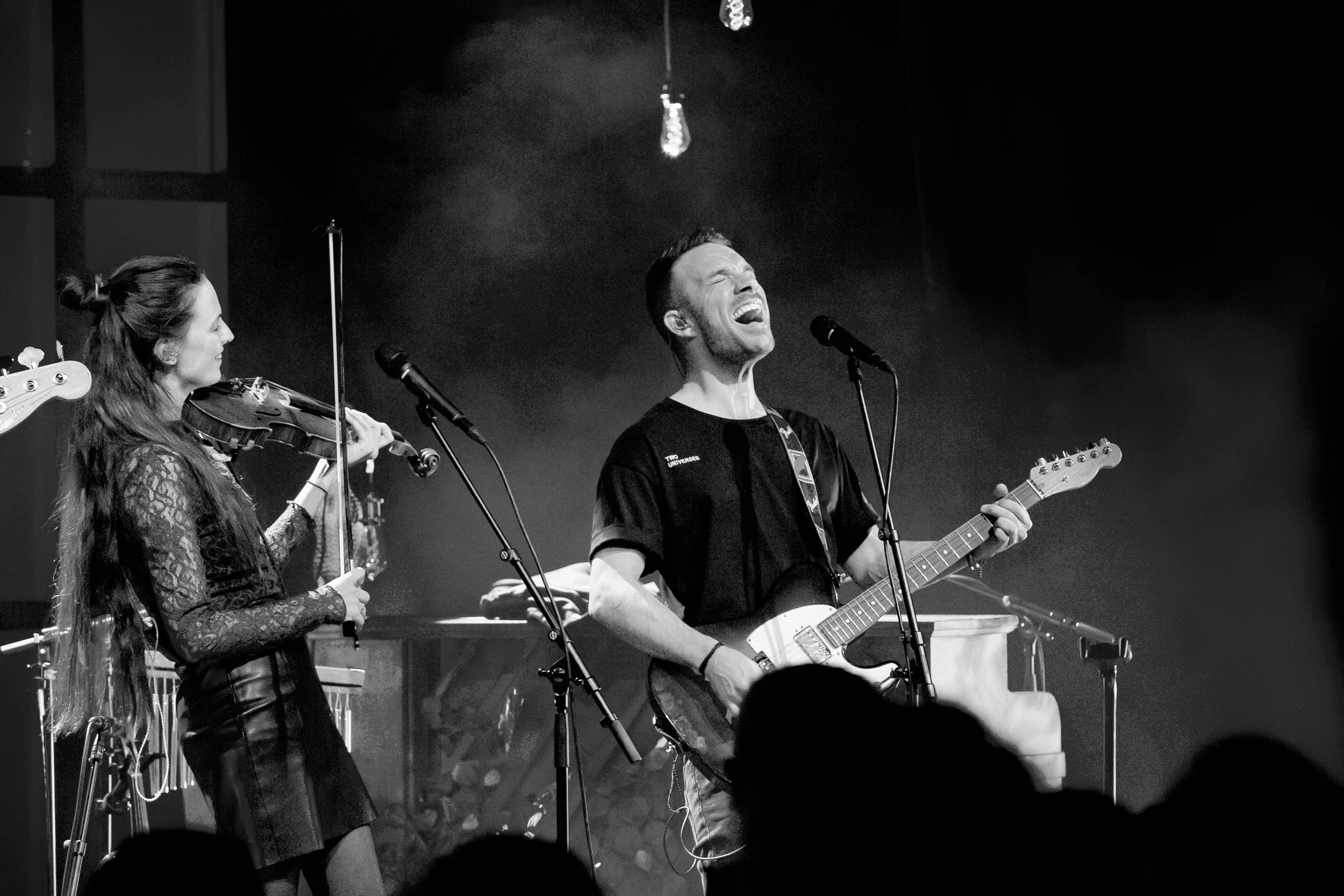 Peter Johansson, Bruno Mitsogiannis, Matilda Grün och Petra Wahlgren unplugged 2.0 i Vixjö konserthus. Footgraf Rebecca Nordin.