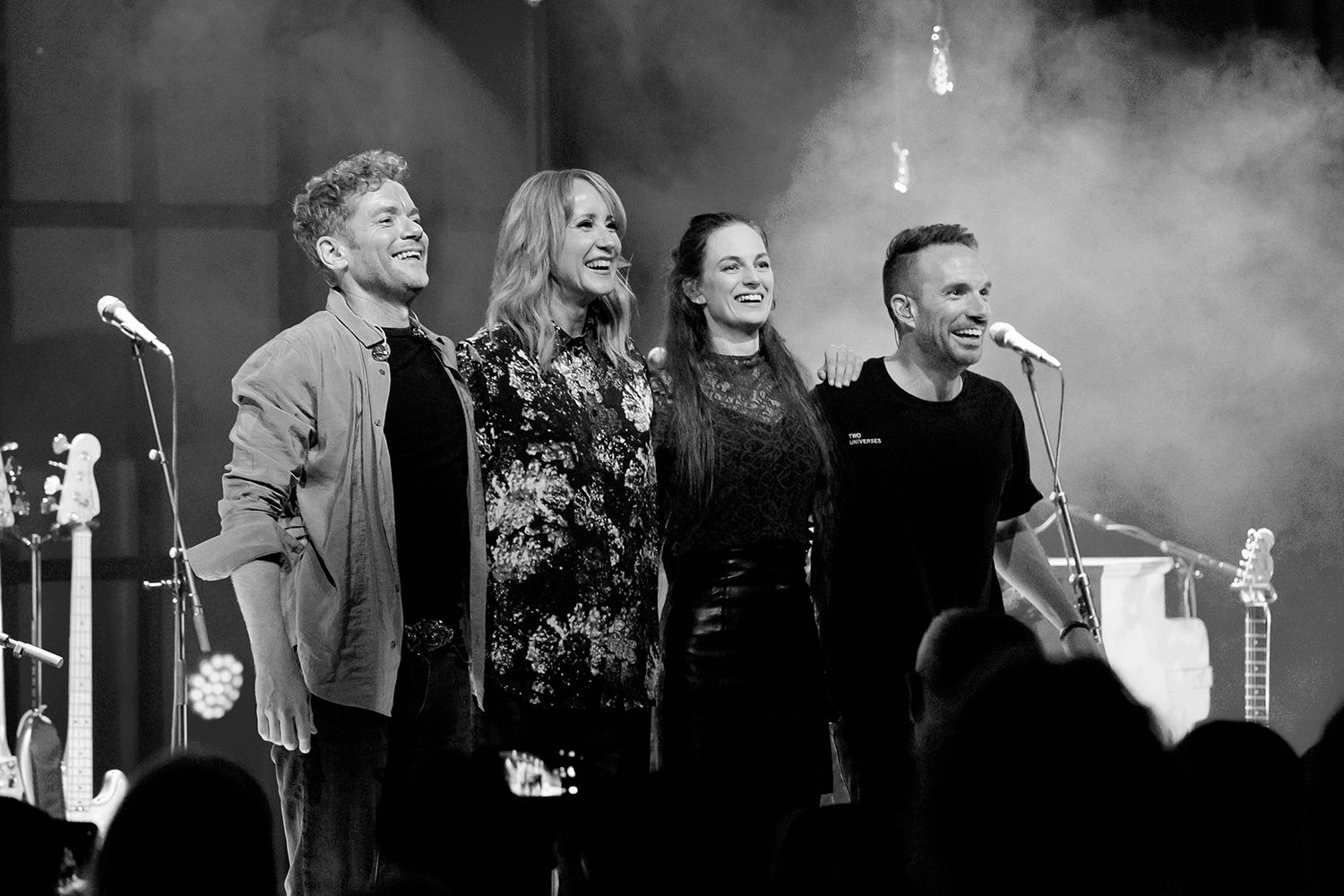 Peter Johansson, Bruno Mitsogiannis, Matilda Grün och Petra Wahlgren unplugged 2.0 i Vixjö konserthus. Footgraf Rebecca Nordin.