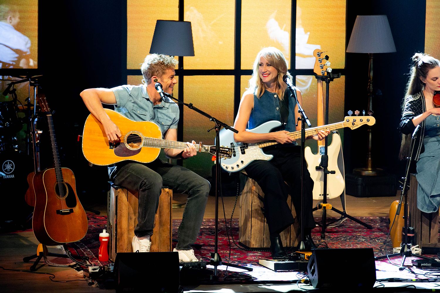 Peter Johansson, Bruno Mitsogiannis, Matilda Grün och Petra Wahlgren unplugged 2.0 i Växjö konserthus. Footgraf Rebecca Nordin.
