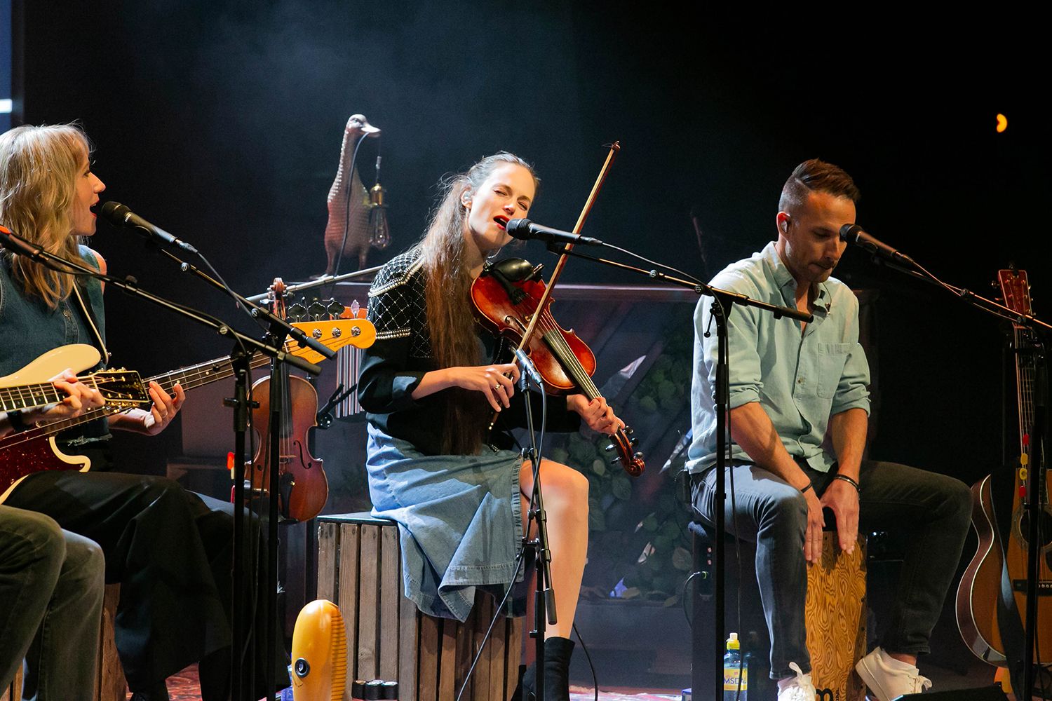 Peter Johansson, Bruno Mitsogiannis, Matilda Grün och Petra Wahlgren unplugged 2.0 i Växjö konserthus. Footgraf Rebecca Nordin.