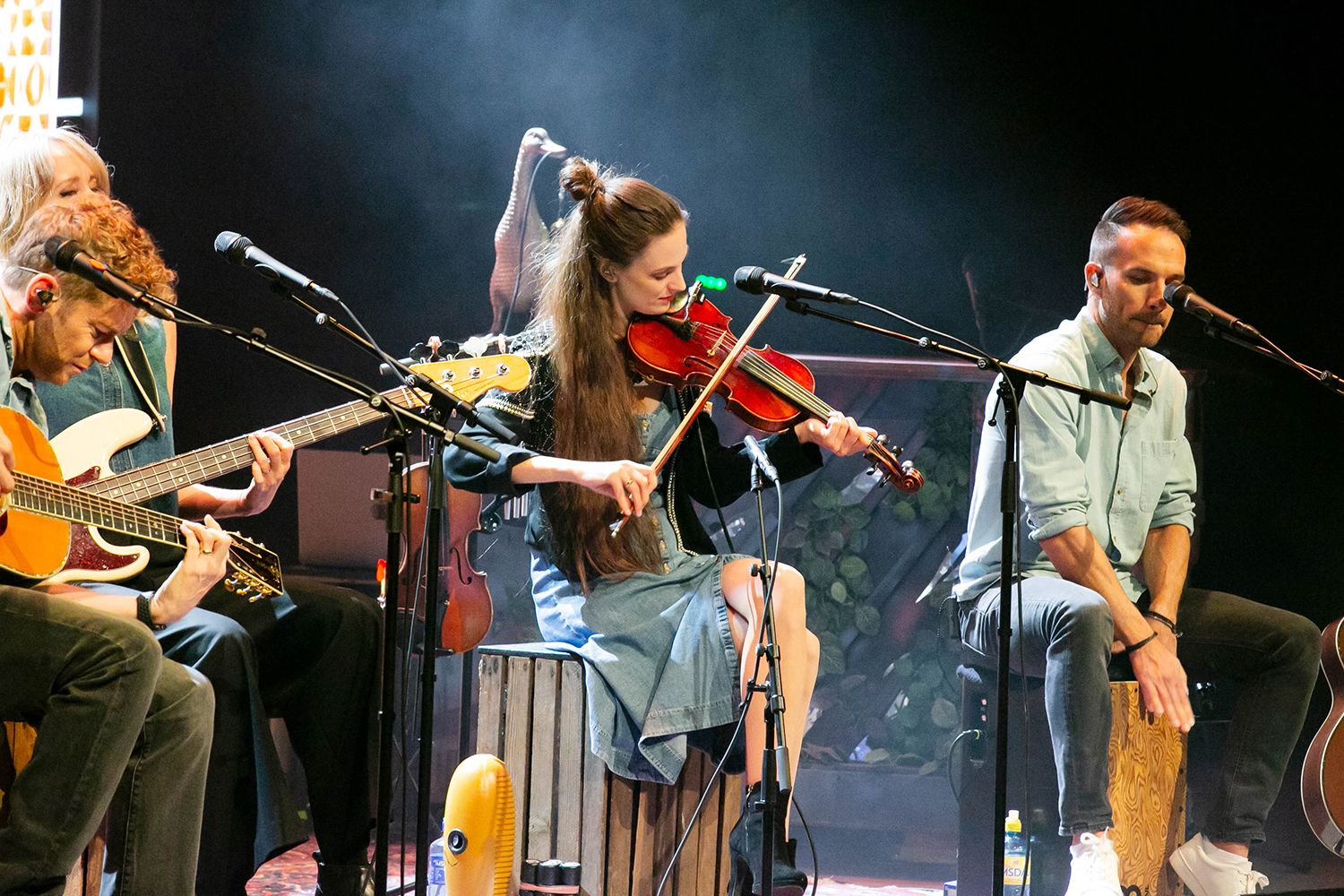 Peter Johansson, Bruno Mitsogiannis, Matilda Grün och Petra Wahlgren unplugged 2.0 i Växjö konserthus. Footgraf Rebecca Nordin.