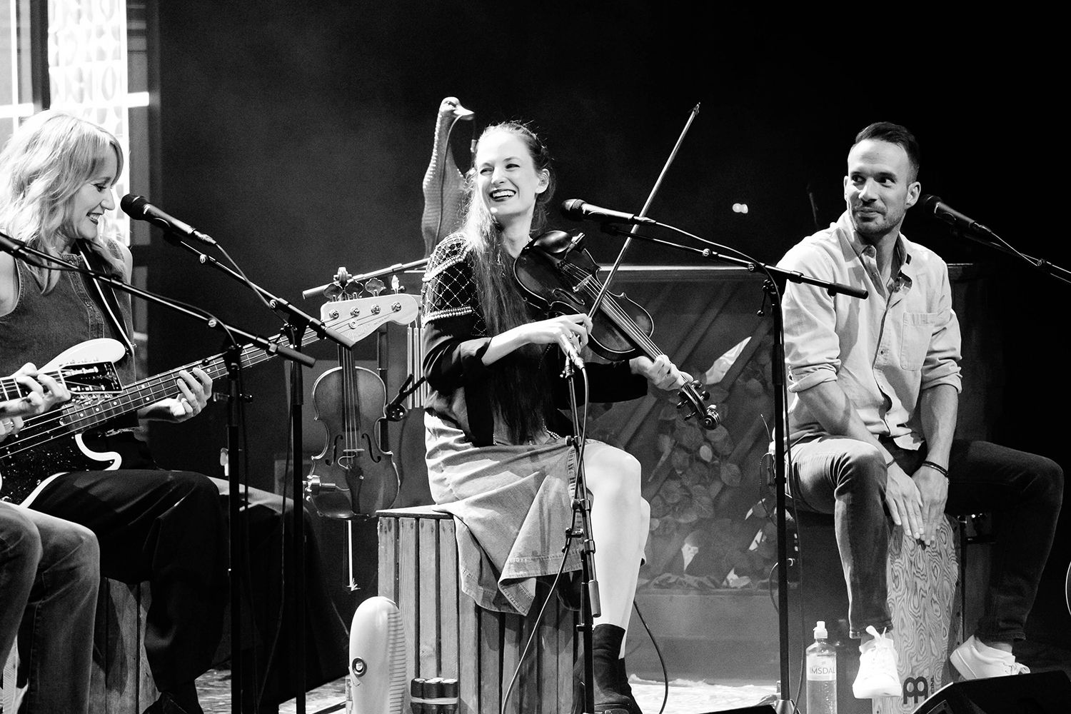 Peter Johansson, Bruno Mitsogiannis, Matilda Grün och Petra Wahlgren unplugged 2.0 i Växjö konserthus. Footgraf Rebecca Nordin.