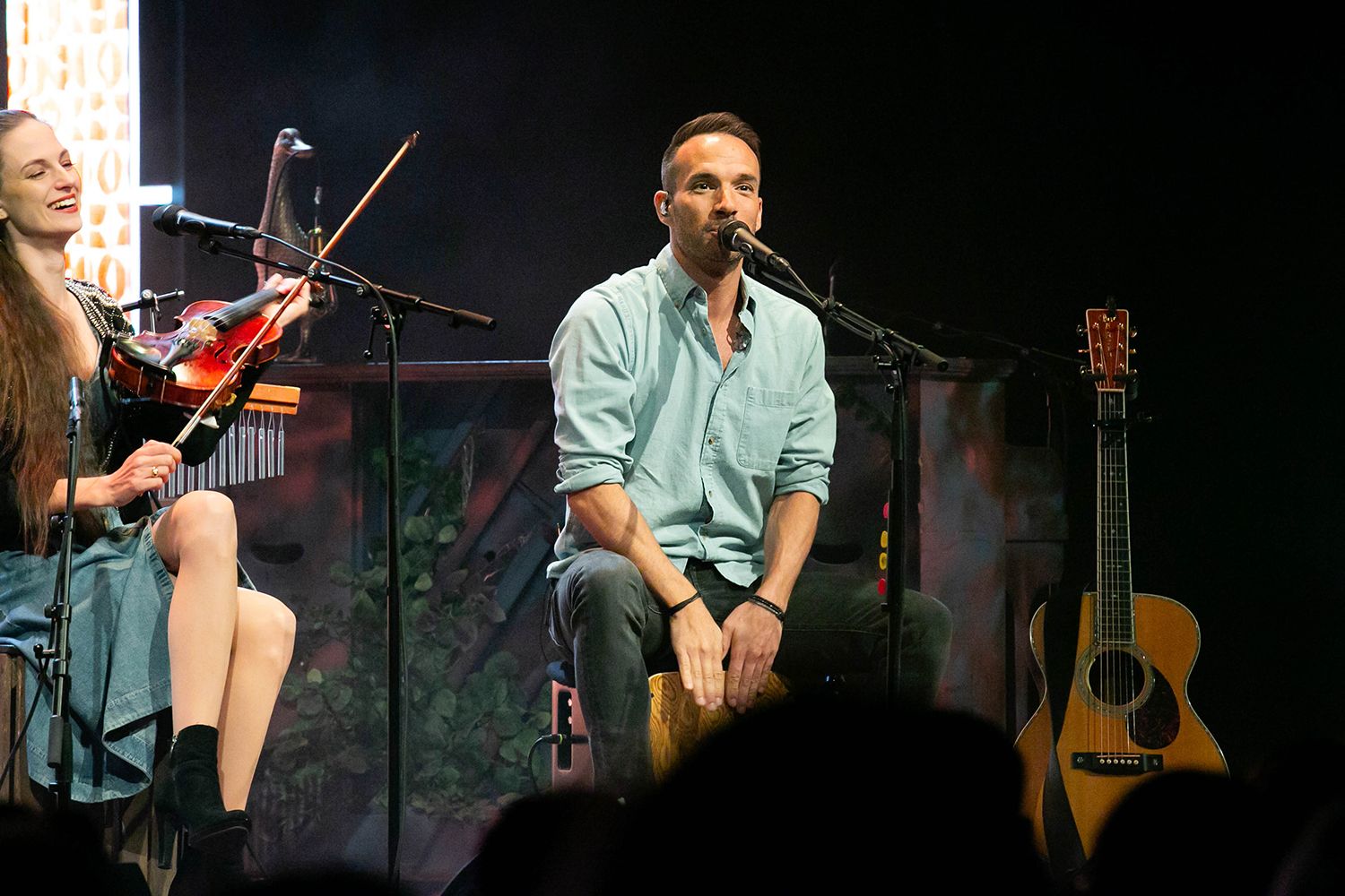 Peter Johansson, Bruno Mitsogiannis, Matilda Grün och Petra Wahlgren unplugged 2.0 i Växjö konserthus. Footgraf Rebecca Nordin.