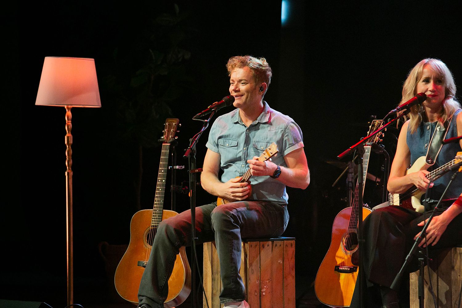 Peter Johansson, Bruno Mitsogiannis, Matilda Grün och Petra Wahlgren unplugged 2.0 i Växjö konserthus. Footgraf Rebecca Nordin.