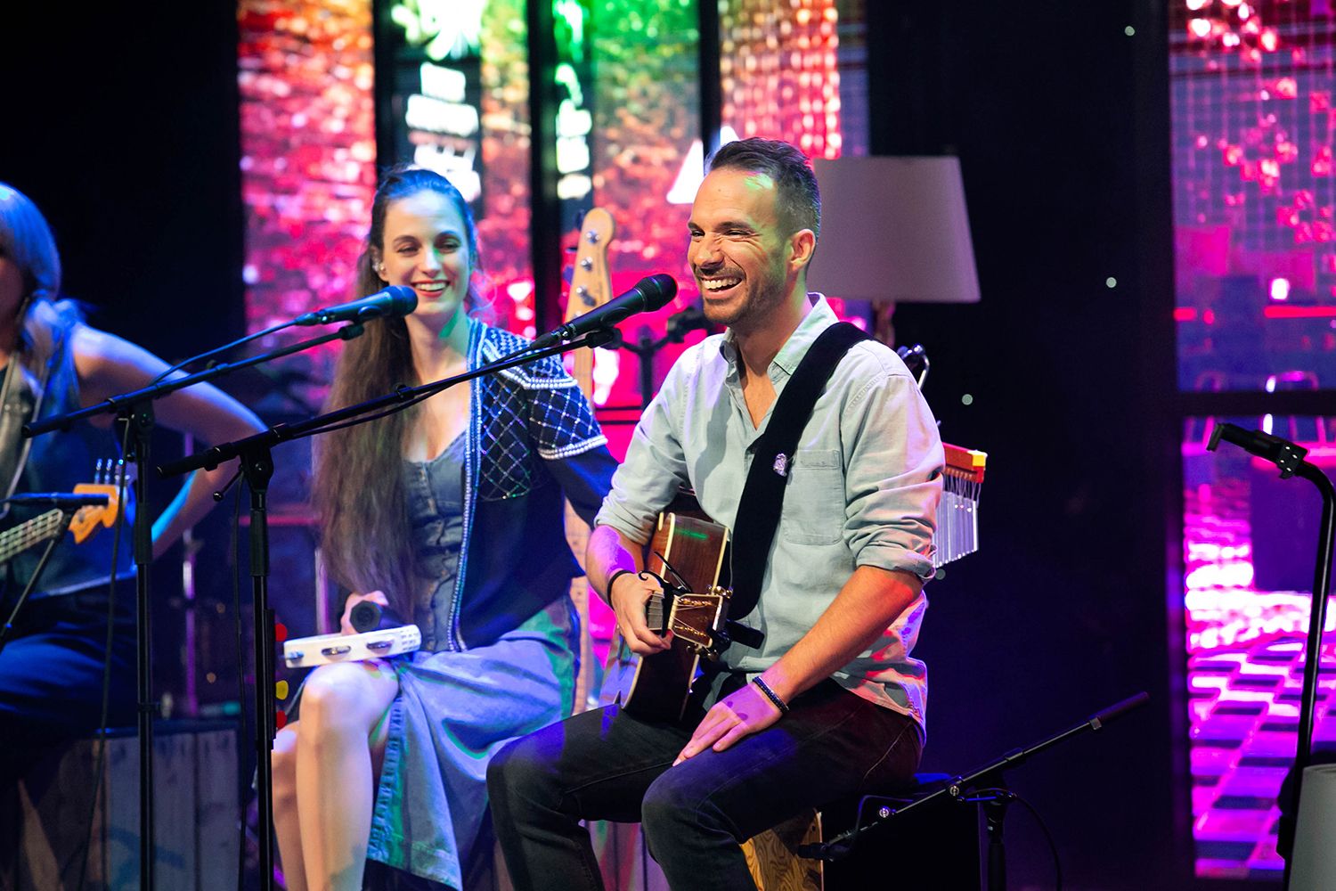 Peter Johansson, Bruno Mitsogiannis, Matilda Grün och Petra Wahlgren unplugged 2.0 i Växjö konserthus. Footgraf Rebecca Nordin.