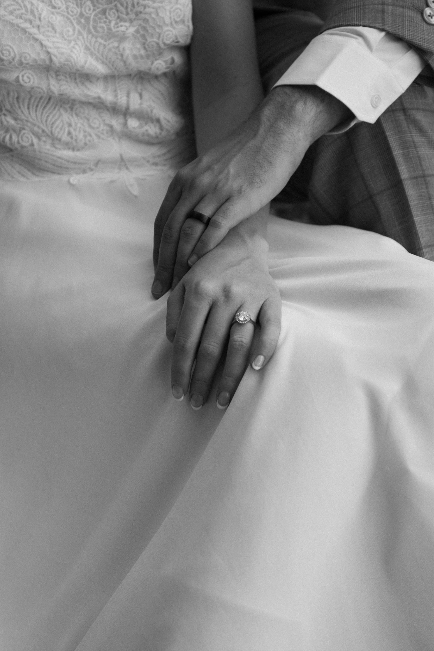 bride and groom on wedding day in Rexburg, Idaho at their backyard wedding.