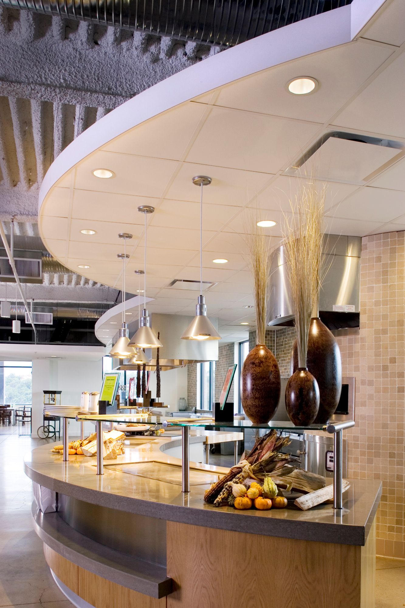 Photo of the cafe inside of the American Eagle Headquarters in Pittsburg, Pennsylvania by Cincinnati photographer Studio 66