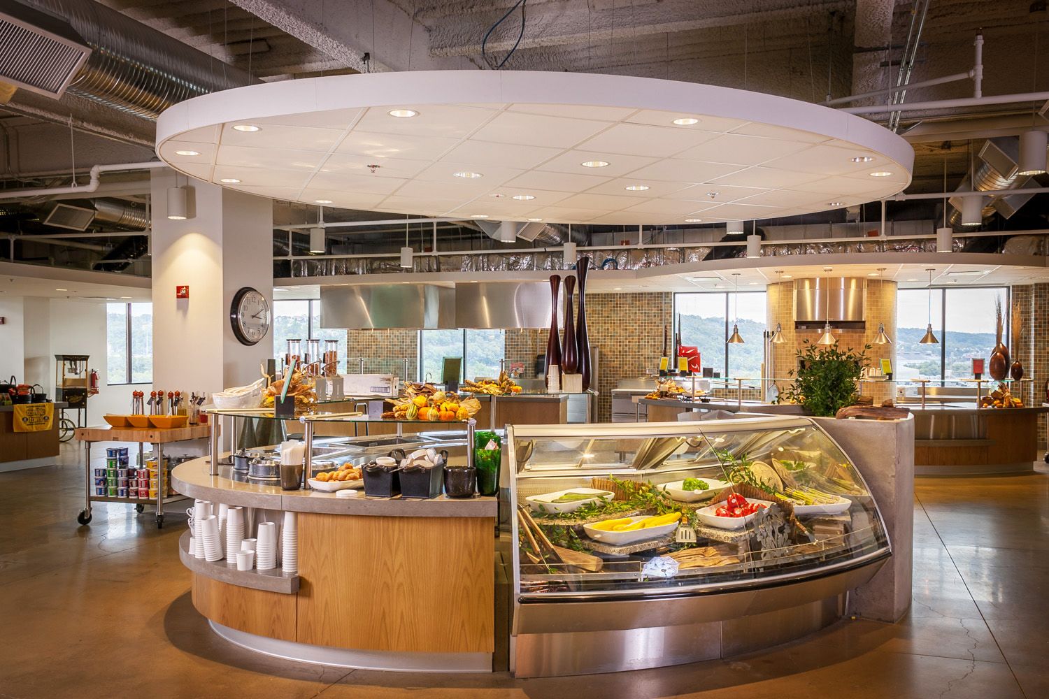 Photo of the cafe inside of the American Eagle Headquarters in Pittsburg, Pennsylvania by Cincinnati photographer Studio 66