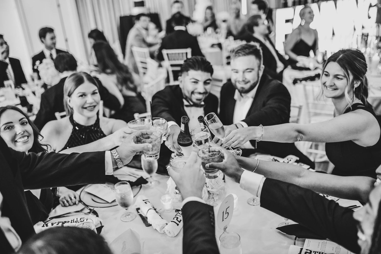 Candlelit wedding dinner at Hall on Dragon in Dallas