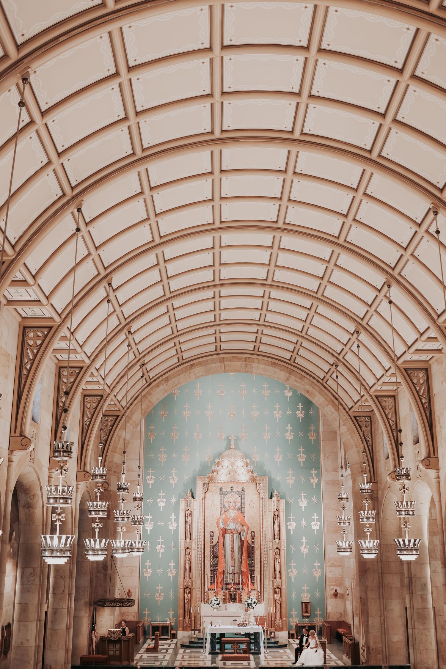 Traditional Catholic wedding Mass at Christ the King Church in Dallas