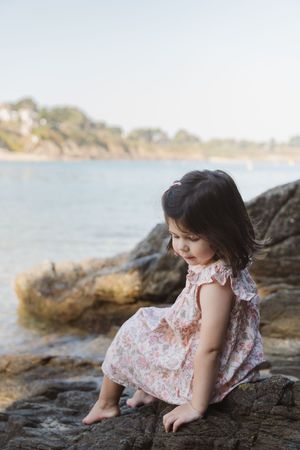 Portait enfant à la plage de Saint Lunaire