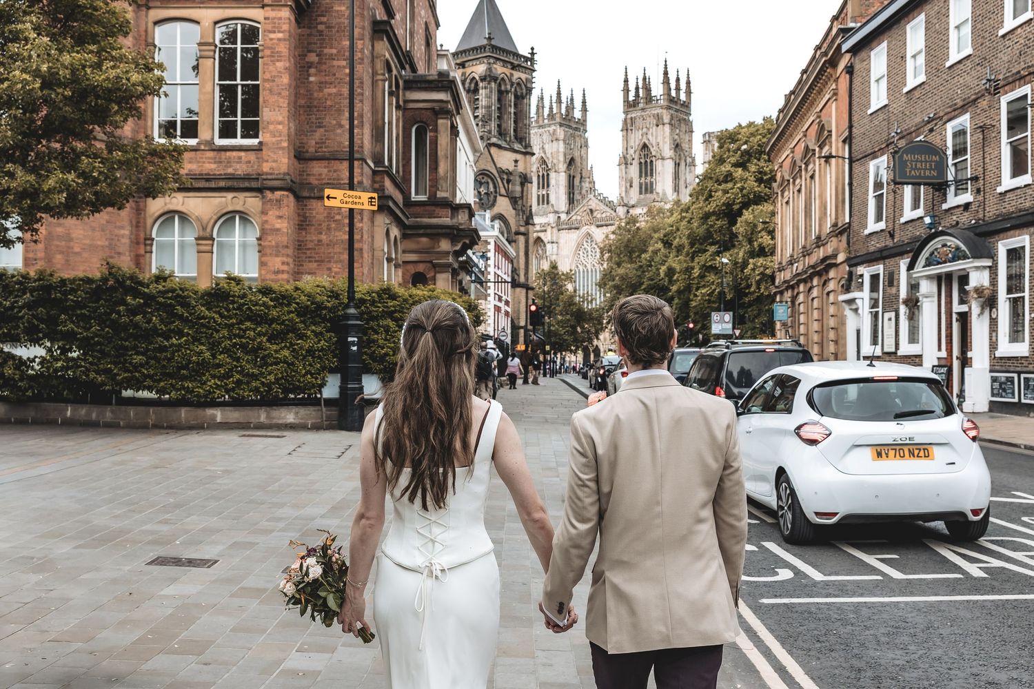 Natural engagement photography walking through York