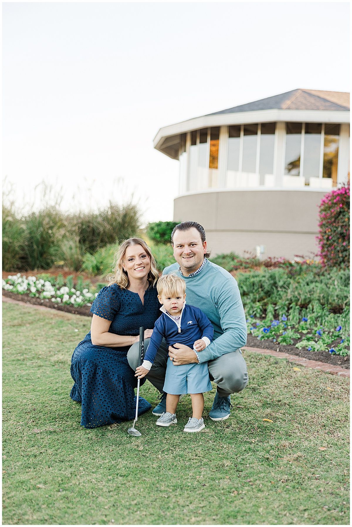 Slanovec family enjoying a family photography session at East Ridge Country Club in Shreveport Louisiana
