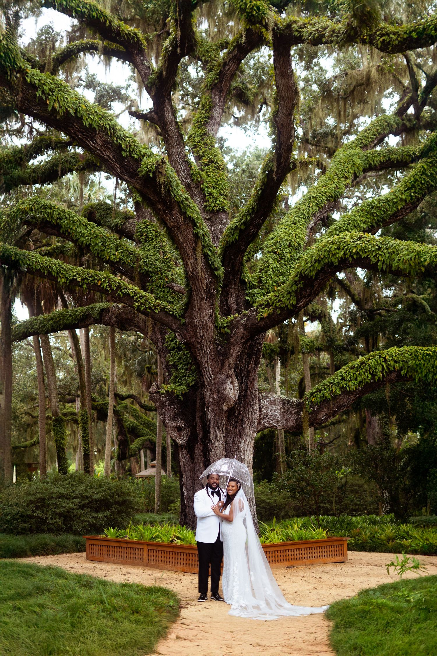 Washington Oaks Gardens State Park Wedding portraits in Palm Coast, Florida. First look Photography.