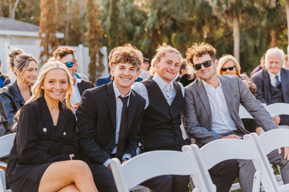 Channel Side Club in Palm Coast Florida. Wedding photography of outdoor ceremony. Guests portraits.