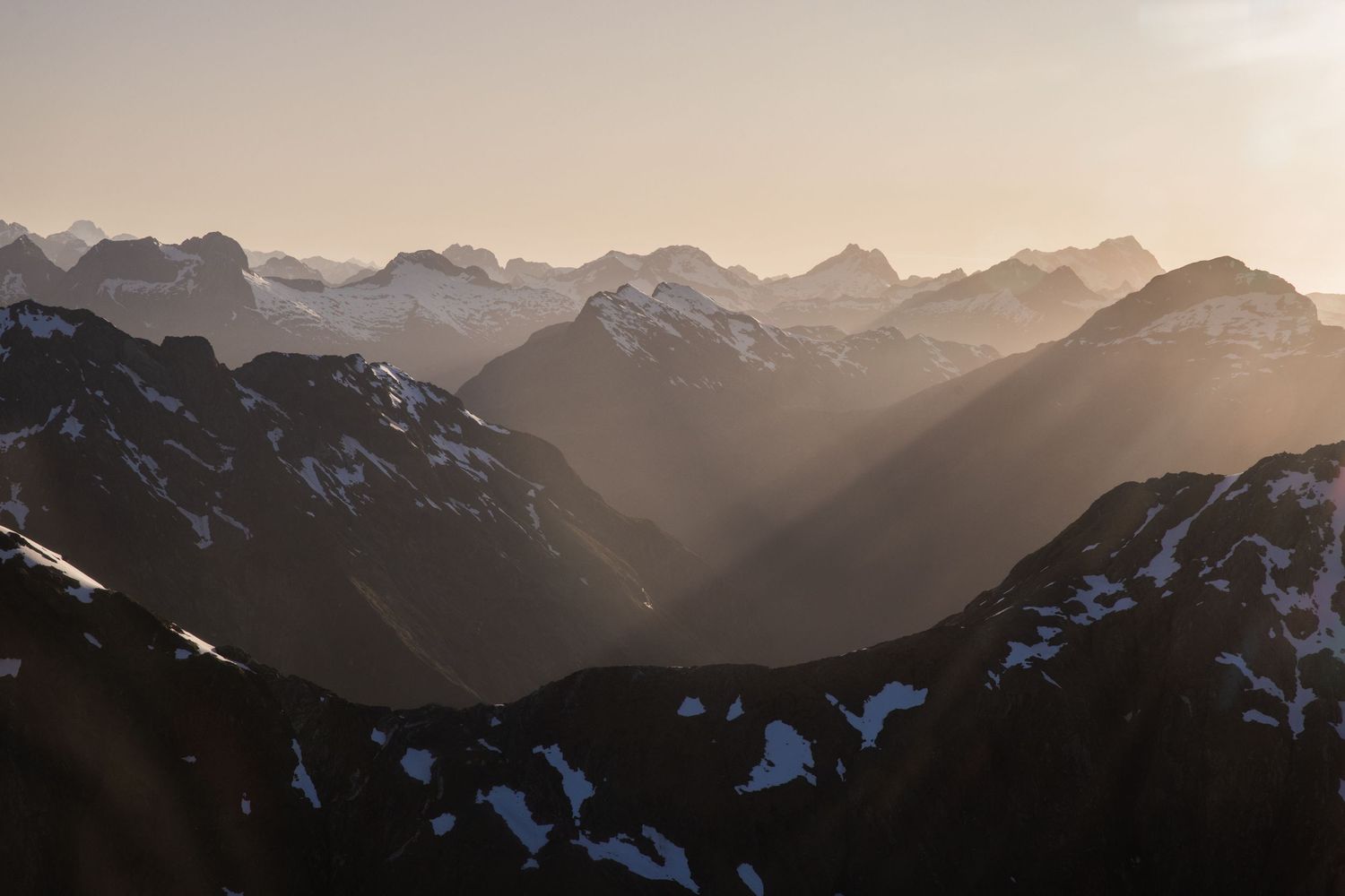 Landscape Photograph of Southern alps in Fiordland, New Zealand
