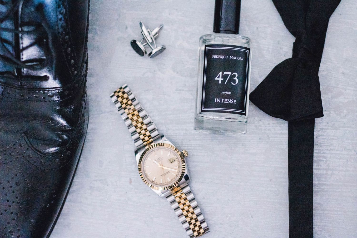 groom fine art flat lay details